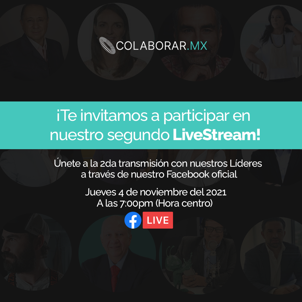 Imagen promocional de Live stream organizado por Colaborar.MX en Noviembre 2021